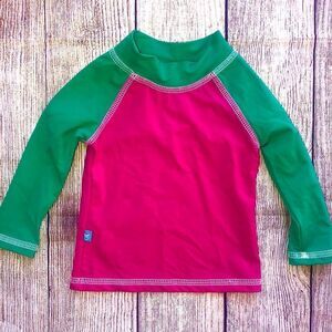 𝅺nwot Girls Small The Honest Company LS Rashguard Swim Shirt